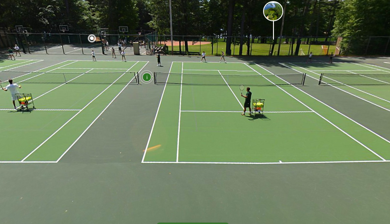 Image of a few of Camp Vega's 11 hardcourts.
